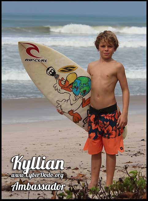 Kyllian Guerin, a super-talented surfer born in 2003, is a CyberDodo Ambassador