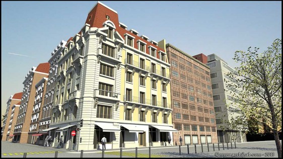 "Immeuble en rénovation à Genève"